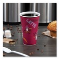 Cups and Lids | SOLO 316SI-0041 16 oz. Paper Hot Drink Cups in Bistro Design - Maroon (50/Pack) image number 6