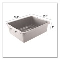 Cleaning Carts | Rubbermaid Commercial FG335192GRAY 17.3 in. x 7 in. x 21.5 in. Bus/Utility Box - Gray (1-Pallet) image number 4