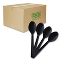 Cutlery | Eco-Products EP-S113 6 in. 100% Recycled Content Spoon - Black (1000/Carton) image number 0