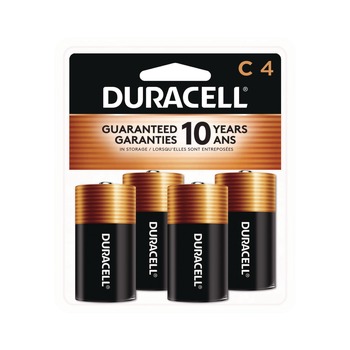 Duracell MN1400R4Z CopperTop Alkaline C Batteries (4/Pack)