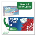 Washable Markers | EXPO 86002A Low-Odor Bullet Tip Dry-Erase Marker - Fine/Red (1-Dozen) image number 5