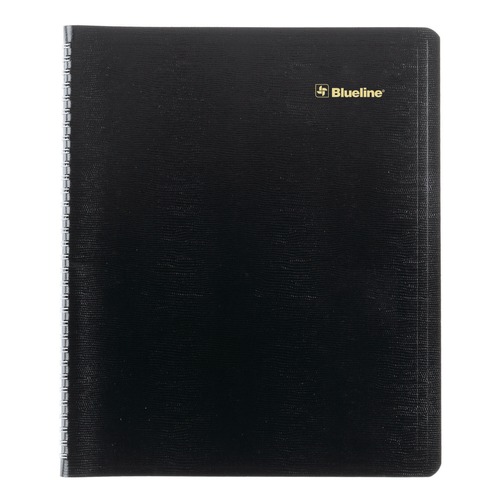 Notebooks & Pads | Blueline C1512.81T 11 in. x 9.06 in. 16-Months Sept. 2024 to Dec. 2025 Plan and Link Monthly Planner - Black Cover image number 0