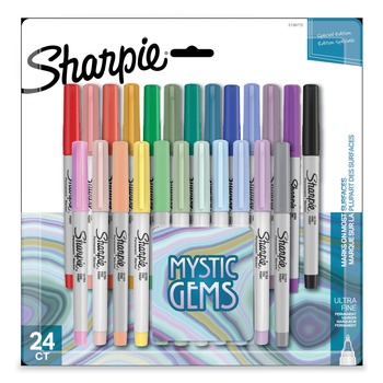 WASHABLE MARKERS | Sharpie 2136772 Mystic Gems Ultra-Fine Tip Markers - Assorted (24/Pack)
