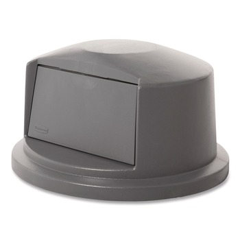 Rubbermaid Commercial FG263788GRAY 22.75 in. x 12.25 in. BRUTE Dome Top Swing Door Lid for 32 gal. Waste Containers - Gray