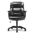 Office Chairs | Basyx HVST305 19 in. - 23 in. Seat Height Mid-Back Executive Chair Supports Up to 225 lbs. - Black image number 1