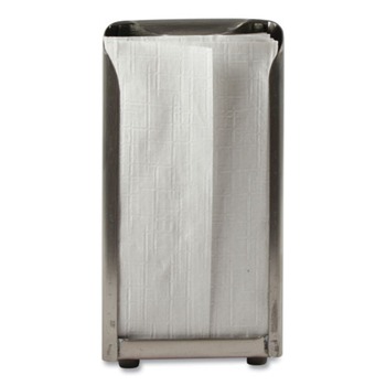 San Jamar H900X 150 Capacity 3.75 in. x 4 in. x 7.5 in. Tall Fold Tabletop Napkin Dispenser - Chrome