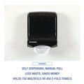 Paper & Dispensers | Boardwalk T1770BKBW 11.75 in. x 6.25 in. x 18 in. Ultrafold Multifold/C-Fold Towel Dispenser - Black Pearl image number 8