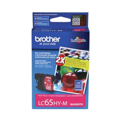 Ink & Toner | Brother LC65HYM LC65HYM Innobella 750 Page-Yield High-Yield Ink - Magenta image number 0