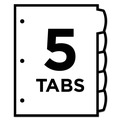 Dividers & Tabs | Avery 14434 11 x 8.5 Big Tab Printable Label 5-Tab Dividers - White (20/Pack) image number 6