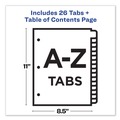 Dividers & Tabs | Avery 11844 Ready Index 11 in. x 8.5 in. 26-Tab A to Z Customizable TOC Dividers - White/Multicolor Tabs (1-Set) image number 5