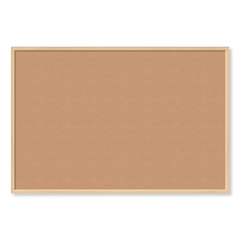 BULLETIN BOARDS | U Brands 2872U00-01 70 x 47 Cork Bulletin Board - Tan Surface/Birch Wood Frame