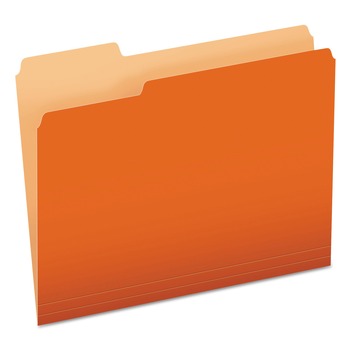 JUST LAUNCHED | Pendaflex 152 1/3 ORA 1/3-Cut Tabs Assorted Letter Size Colored File Folders - Orange/Light Orange (100/Box)