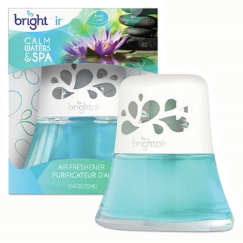 JUST LAUNCHED | BRIGHT Air BRI 900115 2.5 oz. Scented Oil Air Freshener - Calm Waters and Spa, Blue (6/Carton)