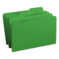 File Folders | Smead 17143 0.75 in. Expansion Assorted 1/3-Cut Tabs Legal Size Colored File Folders - Green (100/Box) image number 0
