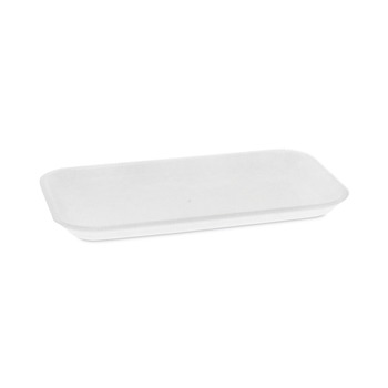 Pactiv Corp. 0TF117S00000 8.3 in. x 4.8 in. x 0.65 in. #17 Supermarket Trays - White (1000/Carton)