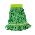  | Boardwalk BWK501GN 5 in. Headband Super Loop Cotton/Synthetic Fiber Wet Mop Head - Small, Green (12/Carton) image number 1