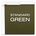 File Folders | Pendaflex 04153 1/3 1/3-Cut Tabs Legal Size Reinforced Hanging File Folders with Printable Tab Inserts - Standard Green (25/Box) image number 2