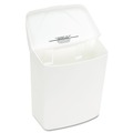 Paper & Dispensers | HOSPECO 250-201W 1 Gallon PPC Plastic Wall Mount Sanitary Napkin Receptacle-ABS - White image number 2