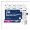 Toilet Paper | Tork 472884 2-Ply Coreless High Capacity Bath Tissue - White (36/Carton) image number 2