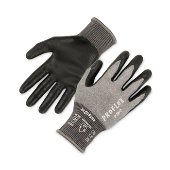  | Ergodyne 10303 ProFlex 7072 ANSI A7 Nitrile-Coated CR Gloves, Gray, Medium, 12 Pairs/Pack