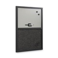 Bulletin Boards | MasterVision MX04433168 24 in. x 18 in. Designer Combo MDF Wood Frame Fabric Bulletin/Dry Erase Board - Charcoal/Gray/Black image number 2