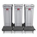 Trash & Waste Bins | Rubbermaid Commercial FG354060GRAY 23 Gallon Rectangular Plastic Slim Jim Receptacle W/venting Channels - Gray image number 8