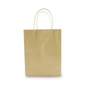 Food Service | Cosco 098375 8 in. x 4 in. x 10.25 in. Natural Twisted-Paper Handles Premium Shopping Bag - Brown (50/Box) image number 3
