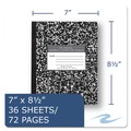 Notebooks & Pads | Roaring Spring 77332 8.5 in. x 7 in. Sheets Wide/Legal Rule Marble Cover Composition Book - Black image number 1