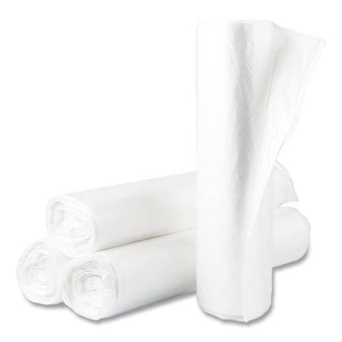  | Inteplast Group VALH4048N16 High-Density 45 Gallon 40 in. x 46 in. Commercial Can Liners - Natural (250/Carton) image number 0