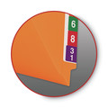 File Folders | Smead 25510 0.75 in. Expansion Shelf-Master Reinforced End Tab Colored Folders - Letter Size/Orange (100/Box) image number 5
