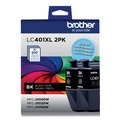 Ink & Toner | Brother LC401XL2PKS LC401XL2PKS 500 Page-Yield High-Yield Ink - Black (2/Pack) image number 0