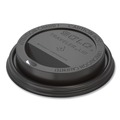 Cups and Lids | SOLO TLB316-0004 Traveler Cappuccino Style Dome Lid Fits 10 oz. to 24 oz. Cups - Black (1000/Carton) image number 0
