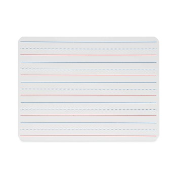 Flipside 10176 12 in. x 9 in. Magnetic 2-Sided Red/Blue Ruled Dry Erase Board - White Surface (12/Pack)