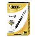 Pens | BIC VLG361-BLK Medium 1 mm Velocity Easy Glide Retractable Ballpoint Pen Value Pack - Black Ink, Black Barrel (36/Pack) image number 0