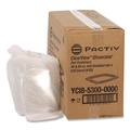 Food Trays, Containers, and Lids | Pactiv Corp. YCI853000000 9 in. x 7.38 in. x 0.19 in., Deli Container Lid, Flat Lid For 3-Compartment 48/64 oz. Containers - Clear (220/Carton) image number 4