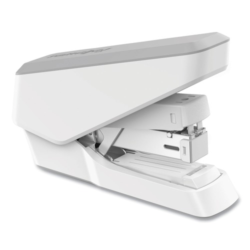 Back to School Sale | Fellowes Mfg Co. 5014301 LX860 EasyPress 40-Sheet Capacity Half Strip Stapler with Antimicrobial Protection - Gray/White image number 0