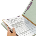 File Folders | Smead 13776 2/5-Cut Tab Pressboard Classification Folders with 4 SafeSHIELD Fasteners - Letter Size/Gray-Green (10/Box) image number 4