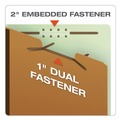 File Folders | Pendaflex 23314 2 in. Expansion 1 Divider 4 Fasteners End Tab Classification Legal Folders - Pale Green (10/Box) image number 4