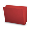 File Folders | Smead 25710 0.75 in. Expansion Shelf-Master Reinforced End Tab Colored Folders - Letter Size/Red (100/Box) image number 3