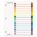 Binders | Cardinal 61518 11 x 8.5 OneStep Printable Table of Contents and 1 to 15 Dividers - White/Assorted Tabs (15/Set) image number 0
