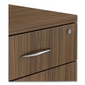 Office Carts & Stands | Alera VA572816WA 15.88 in. x 20.5 in. x 28.38 in. Valencia Series 3-Drawer Mobile File Pedestal - Walnut image number 4