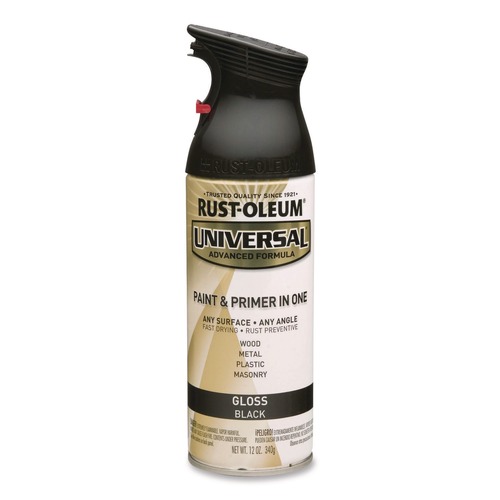 Painting | Rust-Oleum 245196 12 oz Universal Premium Spray Paint - Gloss Black image number 0
