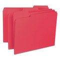 File Folders | Smead 10267 1/3-Cut Tabs Assorted Letter Size 0.75 in. Expansion Interior File Folders - Red (100/Box) image number 0