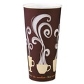 Cups and Lids | Dart DWTG24ST Thermoguard 24 oz. Insulated Paper Hot Cups - Steam Print (600/Carton) image number 2