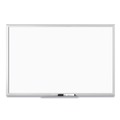 White Boards | U Brands 031U00-01 35 x 23 Melamine Dry Erase Board - White Surface/Silver Frame image number 1