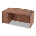 Office Carts & Stands | Alera VA532822WA 15.63 in. x 20.5 in. x 28.5 in. Valencia Series 3-Drawer Full File Pedestal - Modern Walnut image number 8