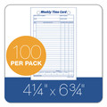 Recordkeeping & Forms | TOPS 3016 4.25 x 6.75 One Side Weekly Employee Time Cards (100/Pack) image number 1