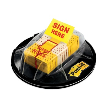 Post-it Flags 680-HVSH Sign Here Page Flags in Dispenser - Yellow (200/Pack)