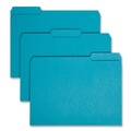 File Folders | Smead 10291 1/3-Cut Tabs Assorted Letter Size 0.75 in. Expansion Interior File Folders - Teal (100/Box) image number 0