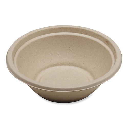 Bowls and Plates | World Centric BO-SC-U24-LFP 7.4 in. x 7.4 in. x 2.3 in. 24 oz. Paper Fiber Bowls - Natural (500/Carton) image number 0